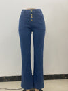 Button-Front Flare Jeans MALSOOA