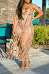Handmade Hollow Fringe Beach Dress MALSOOA