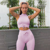 Yoga Clothes Turtleneck Vest Trousers Sets CHN069+072 MALSOOA