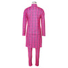Women's Casual Houndstooth Print High-Neck Home Ladies Outfit Set MALSOOA