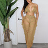 (New)Knitted Hollow out see-through Fringe Two Piece Set MALSOOA