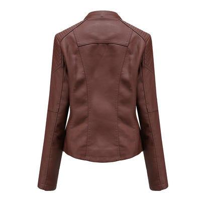 Short slim leather jacket MALSOOA