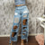 Rhinestone Baggy Wide Leg Denim Patchwork Fringe Jeans MALSOOA