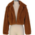 Short Faux Fur Women's Coat Fluffy Fleece Loose Outerwear MALSOOA