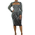 Long-sleeve Zipper Rhinestone Dress MALSOOA
