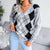 College Wind Casual Loose Tops V-Neck Knitted Sweater MALSOOA
