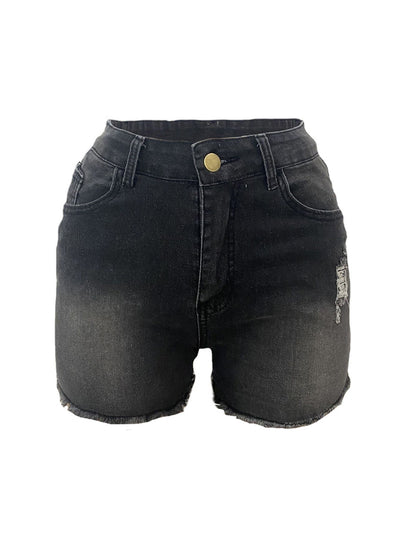 Fashion Scratched Shorts Jeans MALSOOA