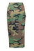 Camouflage-print Slit Skirt MALSOOA