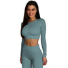 Ribbed Seamless Workout Set Yoga Activewear Set MALSOOA