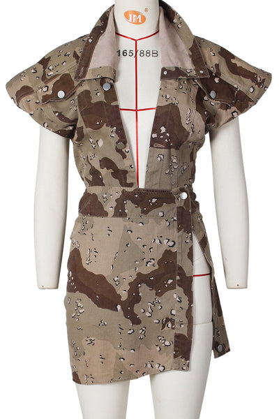 Casual Camouflage Skirt Sets MALSOOA