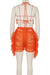 Knitted Fringed Boardshorts Cup Set MALSOOA