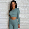 Ribbed Seamless Workout Set Yoga Activewear Set MALSOOA