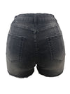 Fashion Scratched Shorts Jeans MALSOOA