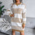 Casual striped loose sweater dress knitted dress MALSOOA