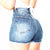 Fashion Scratched Shorts Jeans MALSOOA
