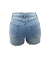 Fashion Scratched Shorts Jeans MALSOOA