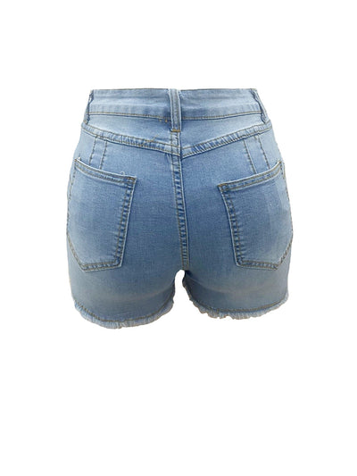 Fashion Scratched Shorts Jeans MALSOOA