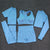 Seamless Yoga Sets Sports 5 pieces Suit-Sky blue MALSOOA