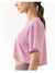 T-Shirt Short Sleeve Modal Loose Gym Sport Yoga Top-Pink MALSOOA
