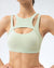 Hollow Sport Bra Fitness Yoga Top Vest-Light green MALSOOA