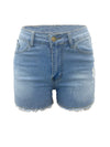 Fashion Scratched Shorts Jeans MALSOOA