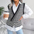 Women's Deep V-neck Striped Pullover Knitted Vest Sweaters MALSOOA