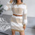 Casual striped loose sweater dress knitted dress MALSOOA