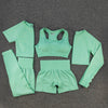 Seamless Yoga Sets Sports 5 pieces Suit-Green MALSOOA