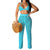 Ladies Fashion Knit Mesh Perspective Two Piece Suit MALSOOA