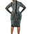 Long-sleeve Zipper Rhinestone Dress MALSOOA